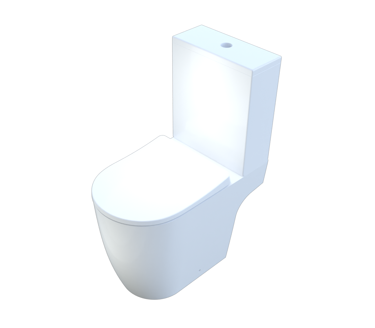 Adella Rimless C/C Open Back Pan White