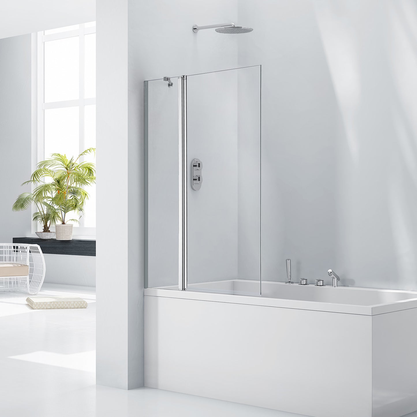 Anya 6Mm Square Bath Screen 1400 X 800