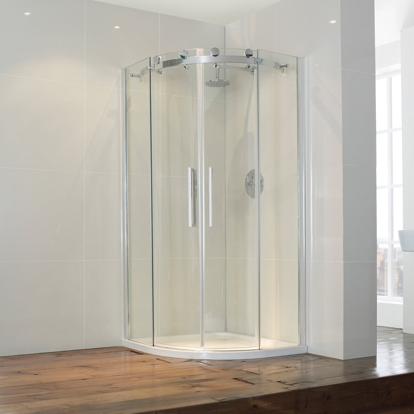 Frameless 800 2 Door Quad Cubicle