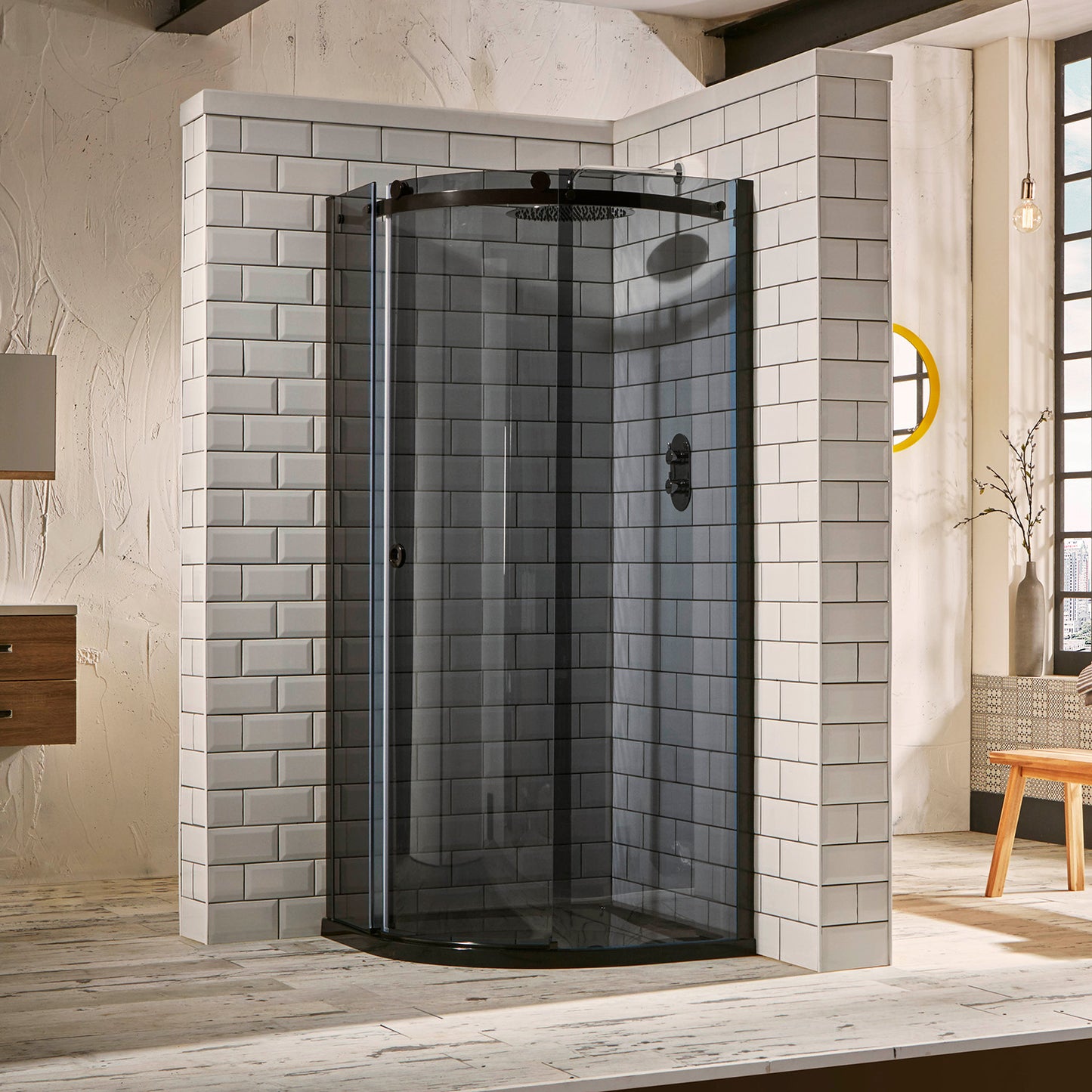 Sphere 1000 X 800 Quad Cubicle Chrome L/H