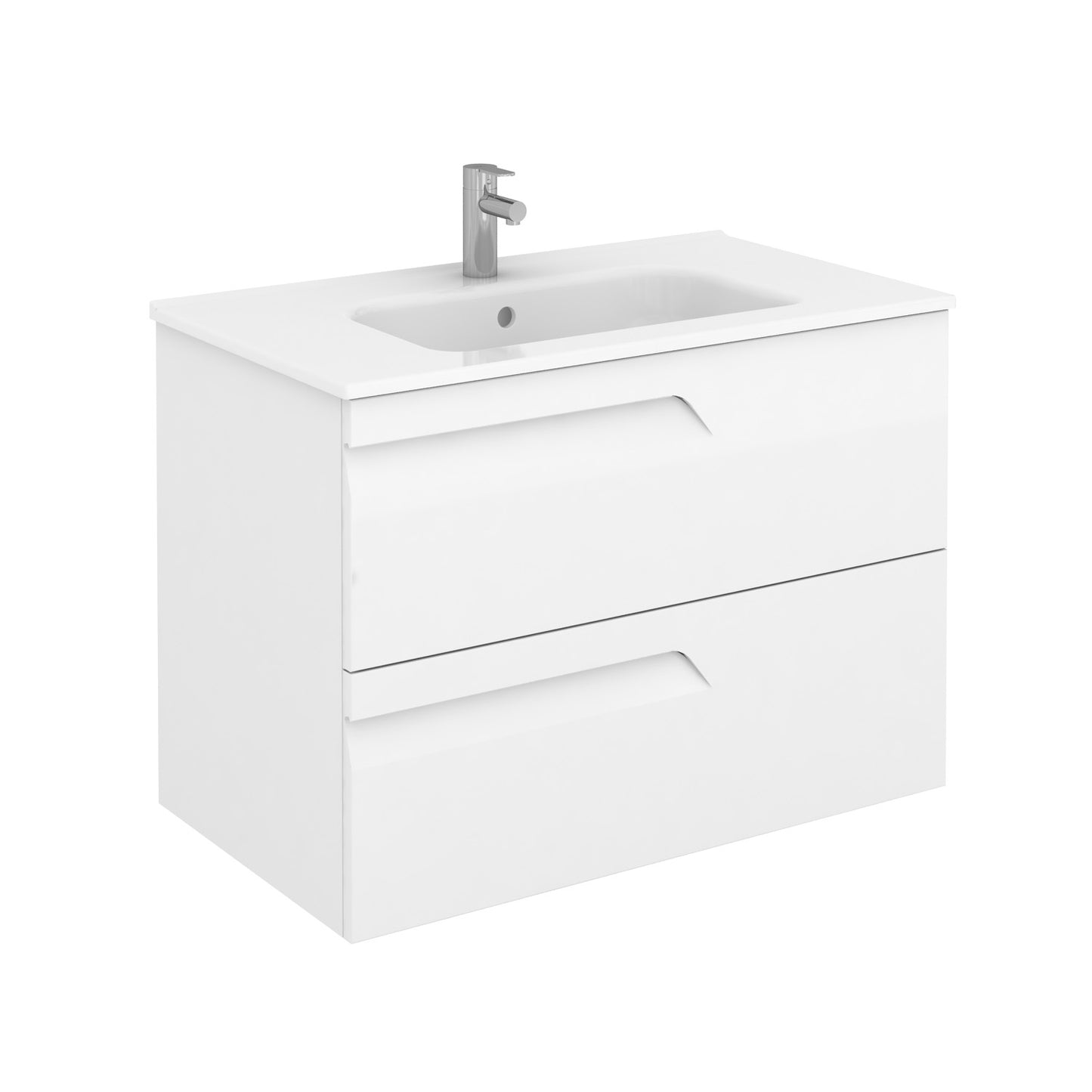 Vitale 800 Slimline W/H Unit Gloss White