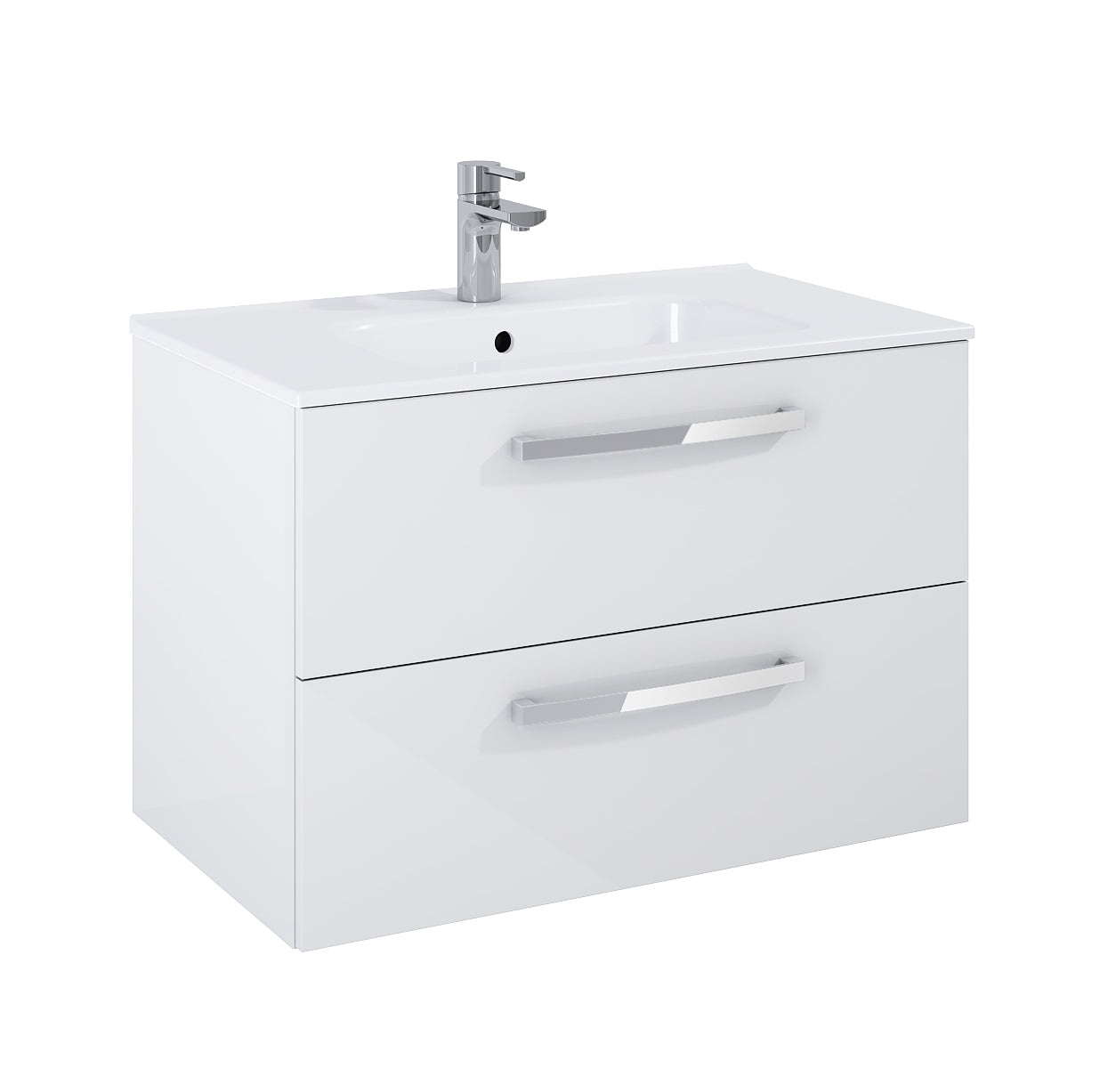 Aquatrend 800 W/Hung Vanity Unit & Basin