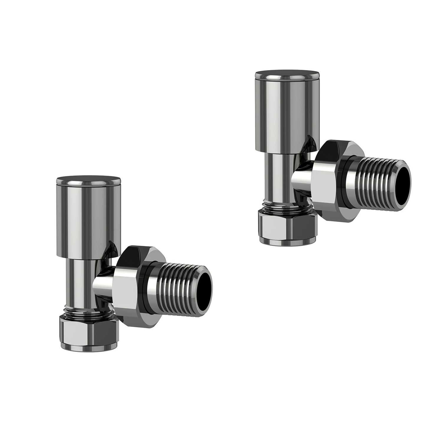 Angled Rad Valves (Pair) Black Nickel