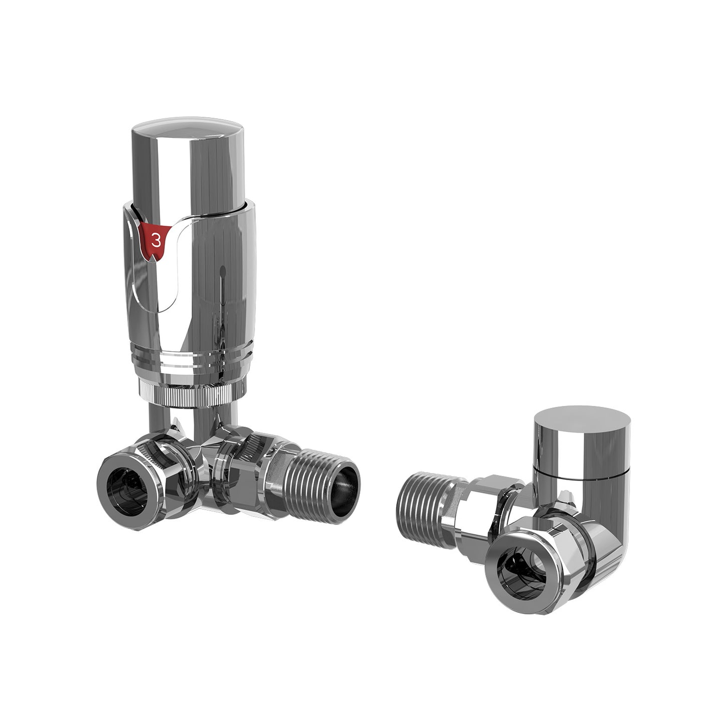 Corner Thermostatic Valve Set Chrome