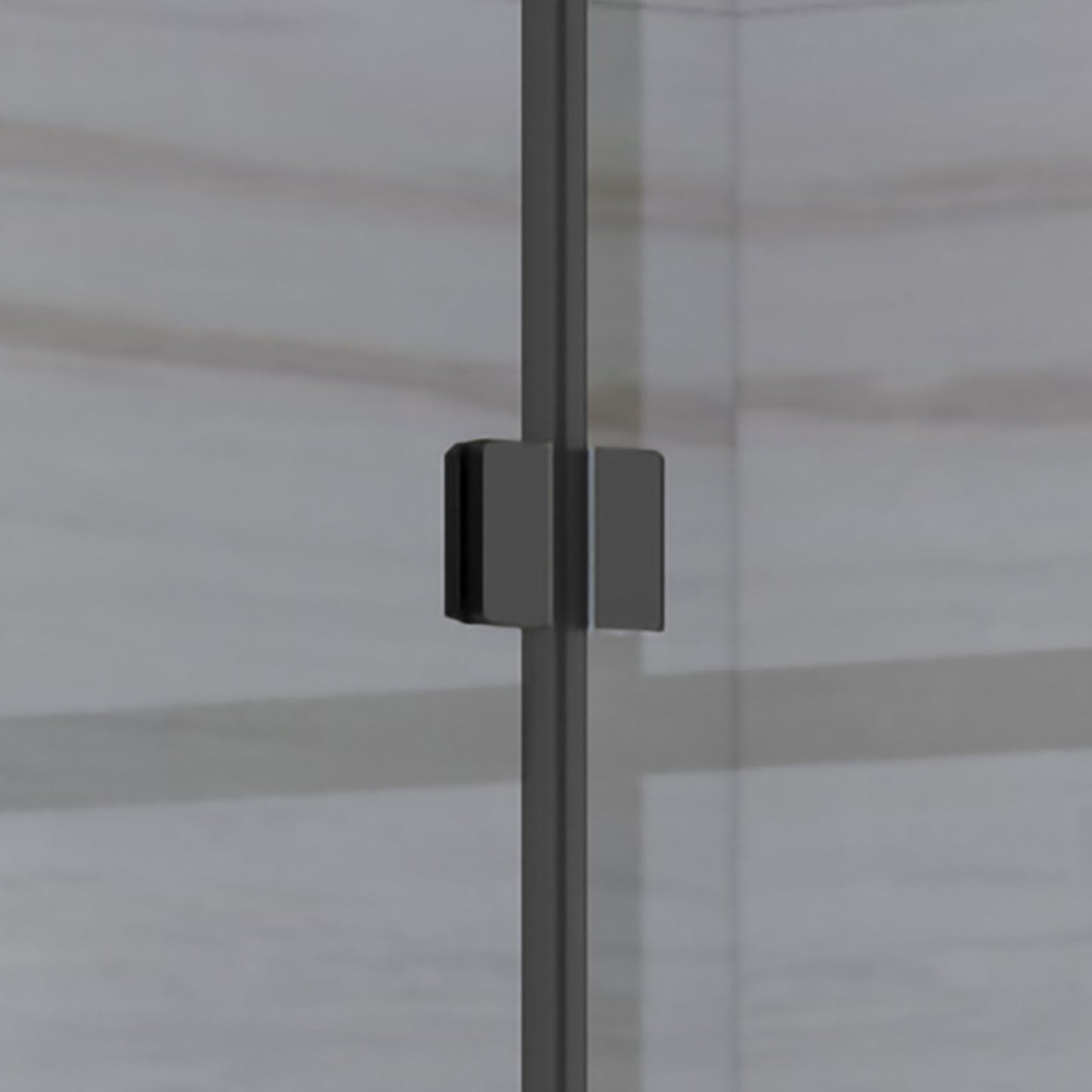 Mineral Walk-In Hinge Pack Matt Black