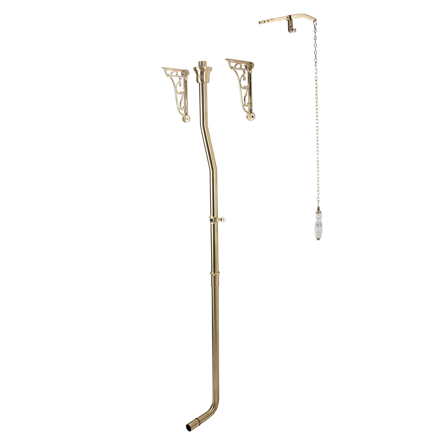 Brushed Brass High Level Flush Pipe Kit