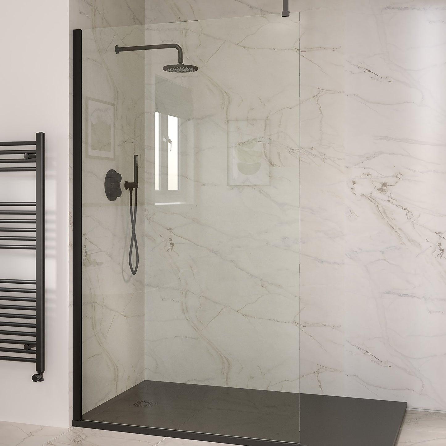 Wetroom 10Mm Walk-In Clear Glass Only 800