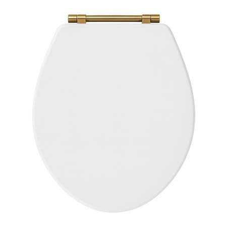 New Holborn Seat White-Brass Hinge