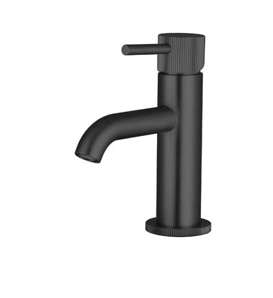 Mineral Fluted Mini Basin Mono Black