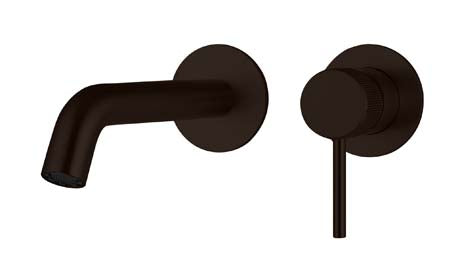 Mineral Fluted W/Mount Basin Mixer Black