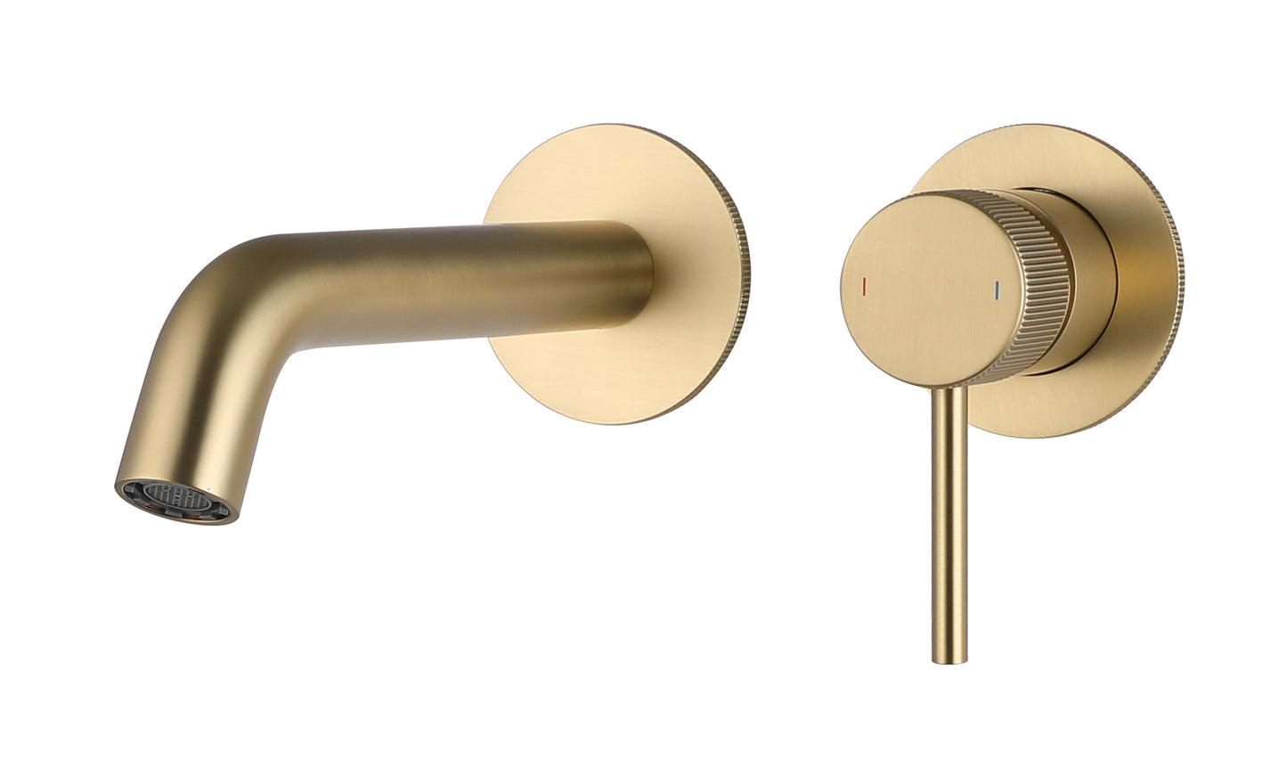 Mineral Fluted W/Mount Basin Mixer B/Brass