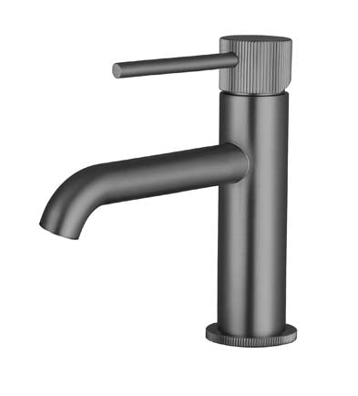 Mineral Fluted Basin Mono Gunmetal Grey
