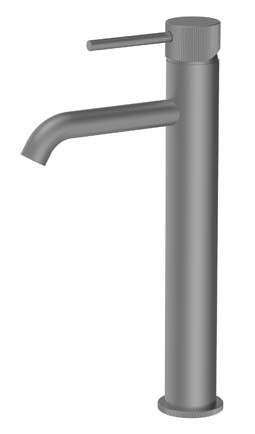 Mineral Fluted Tall Basin Mono G/Grey