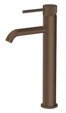 Mineral Fluted Tall Basin Mono B/Bronze