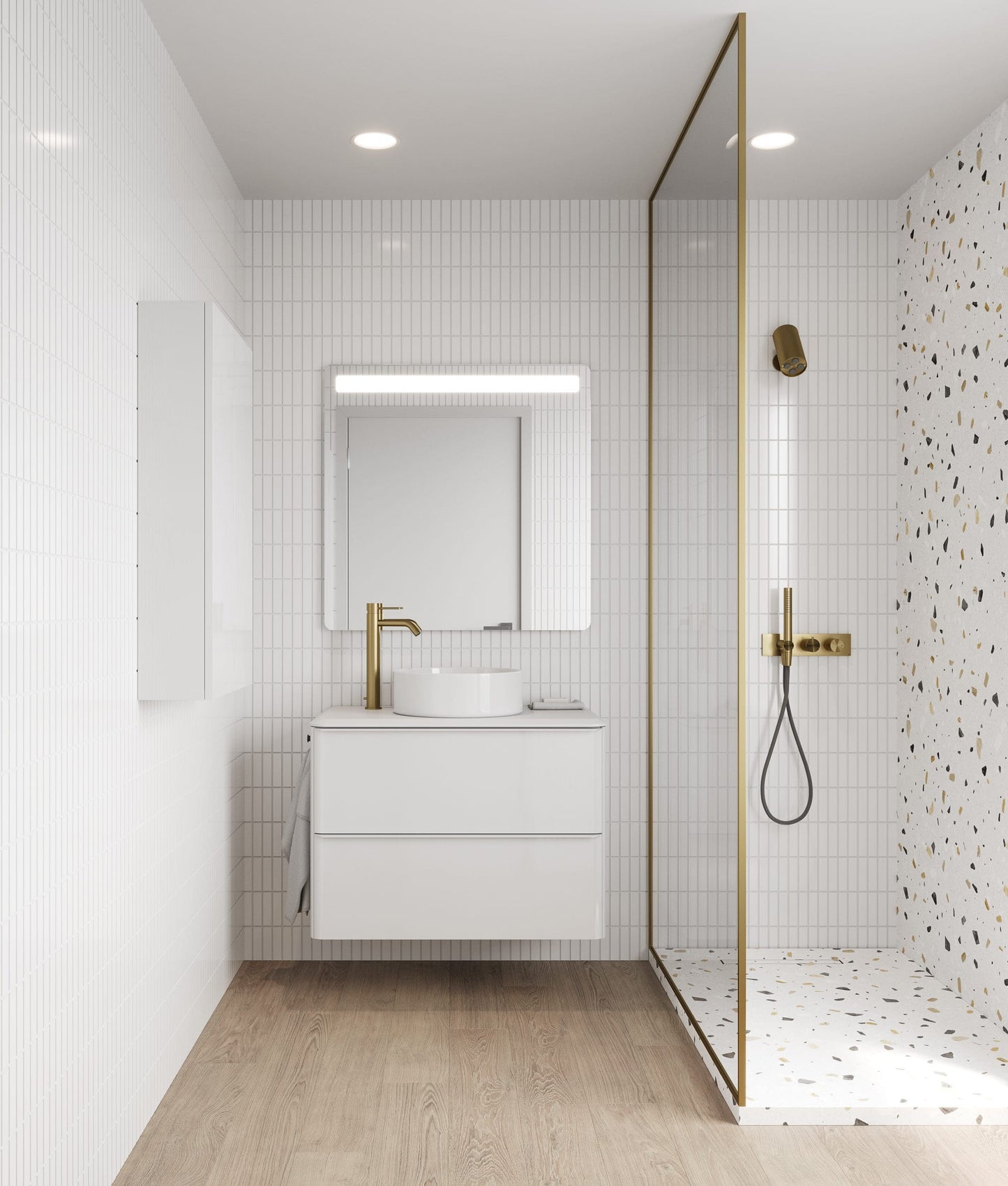 Dai 800 W/Hung 2Drw Unit Gloss White