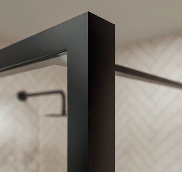 Velar Clear Walk-In 800Mm Black