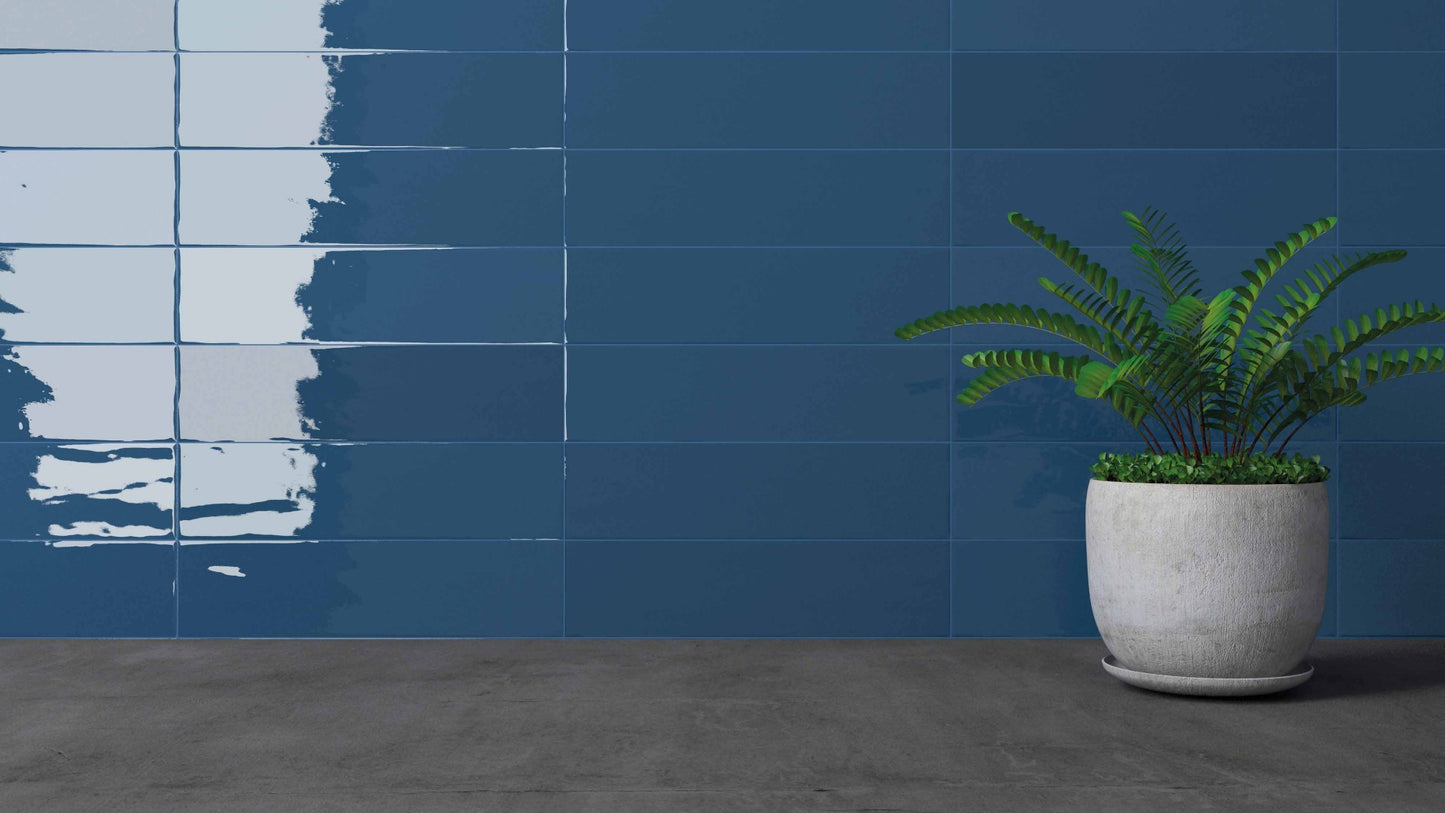 Gradient Plain Denim Wall Tile