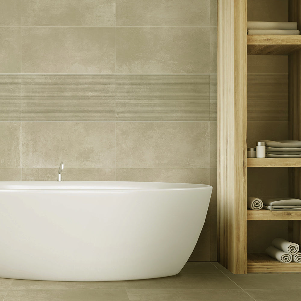 Loft Cream Waves Décor Wall Tile