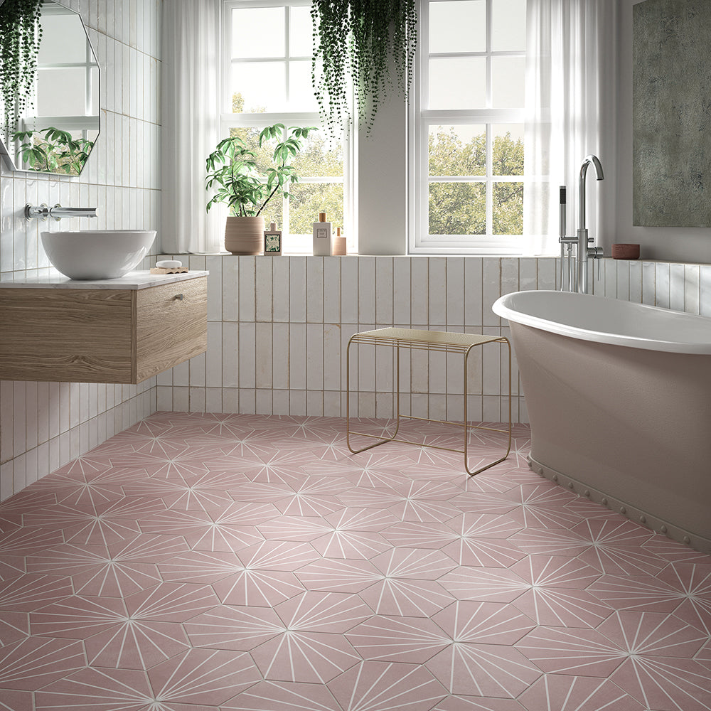 Sunburst Rose Wall & Floor Tile
