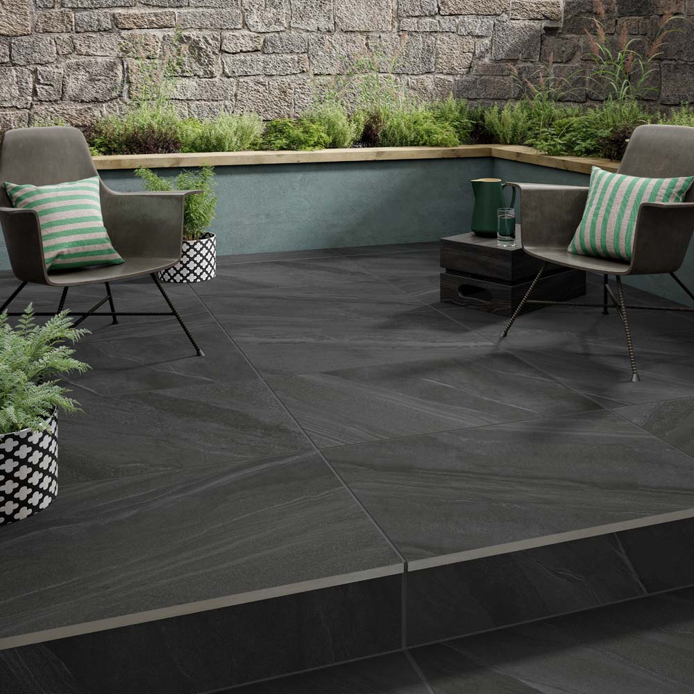 Brit Stone Black Floor Tile