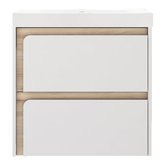 Indico 600 2Drw W/Hung Unit White/Aliso