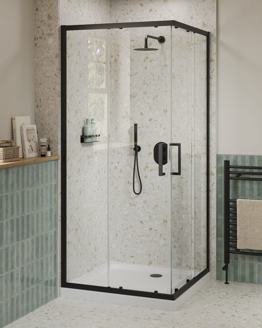 Aquaglass 6Mm Chrome 760 Cnr Entry Cubicle