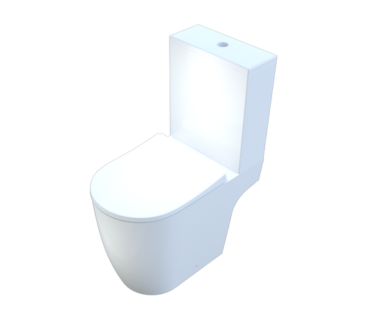 Adella Rimless C/C Open Back Pan White