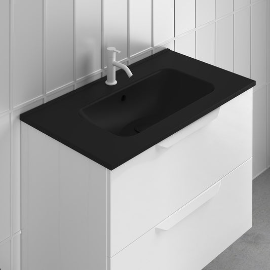 Enzo Square 1200 Double Basin Matt Black