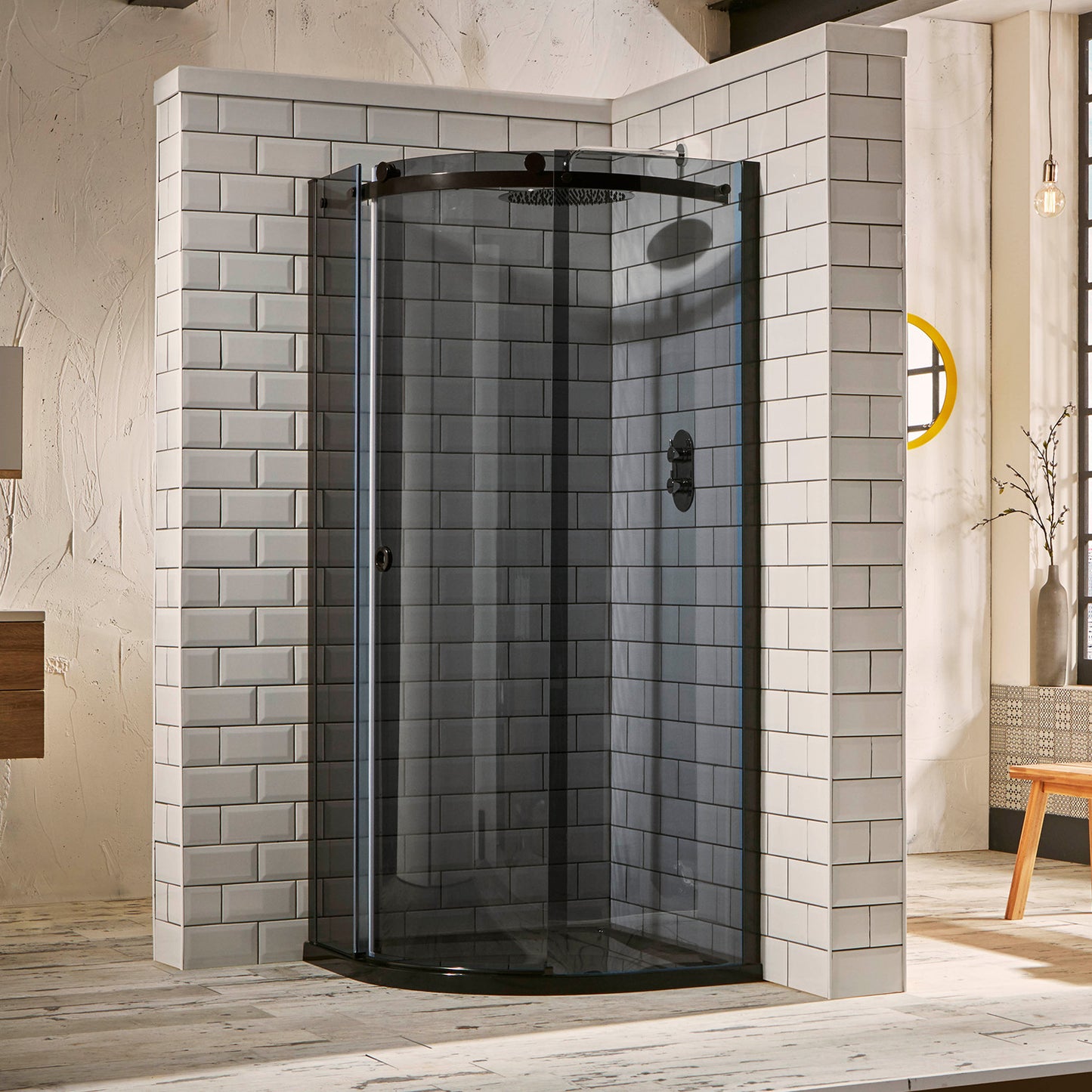 Sphere 1200 X 800 Quad Cubicle Smoked R/H
