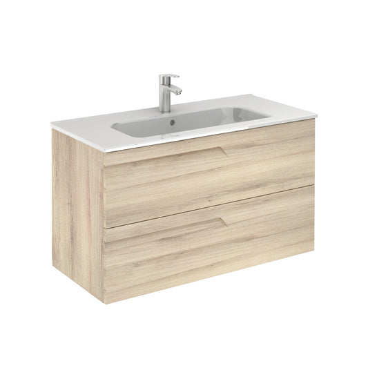 Vitale 1000 Wall Hung Unit Light Oak