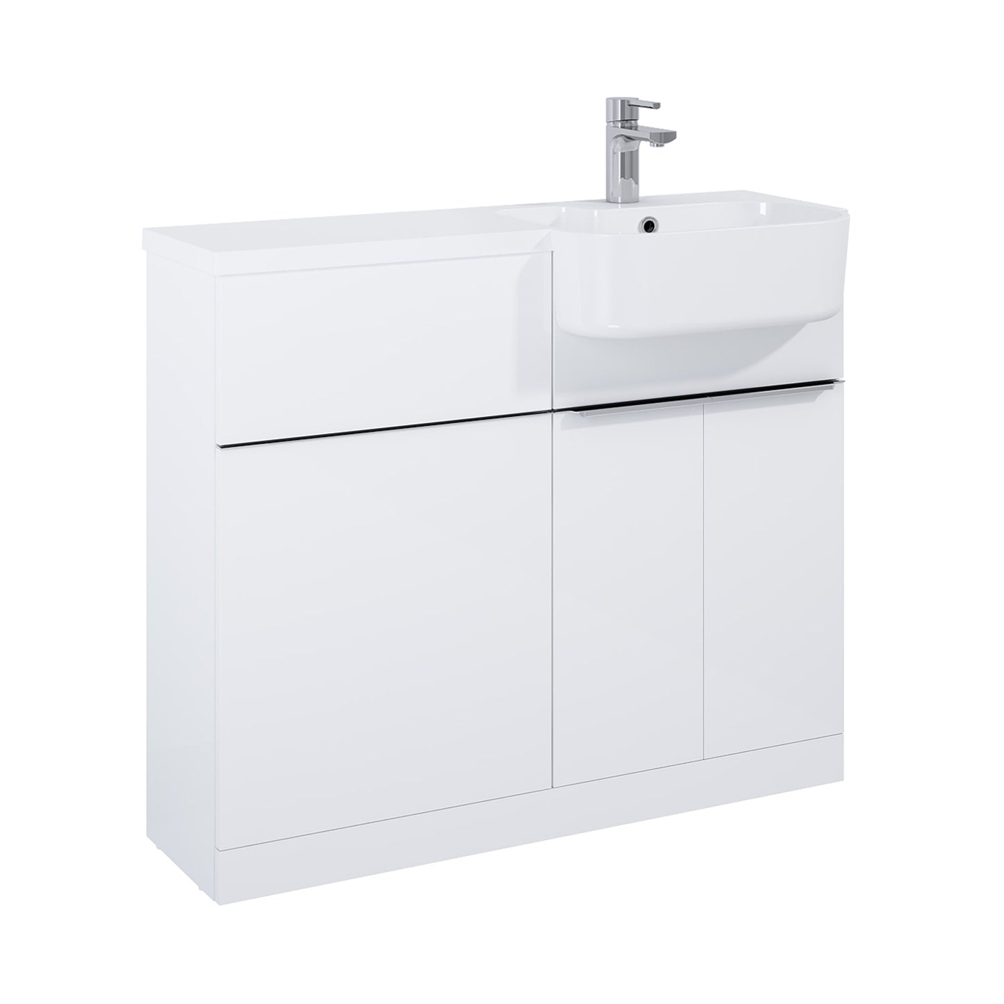 Linea 1000 2 Dr + Wc Unit R/H White