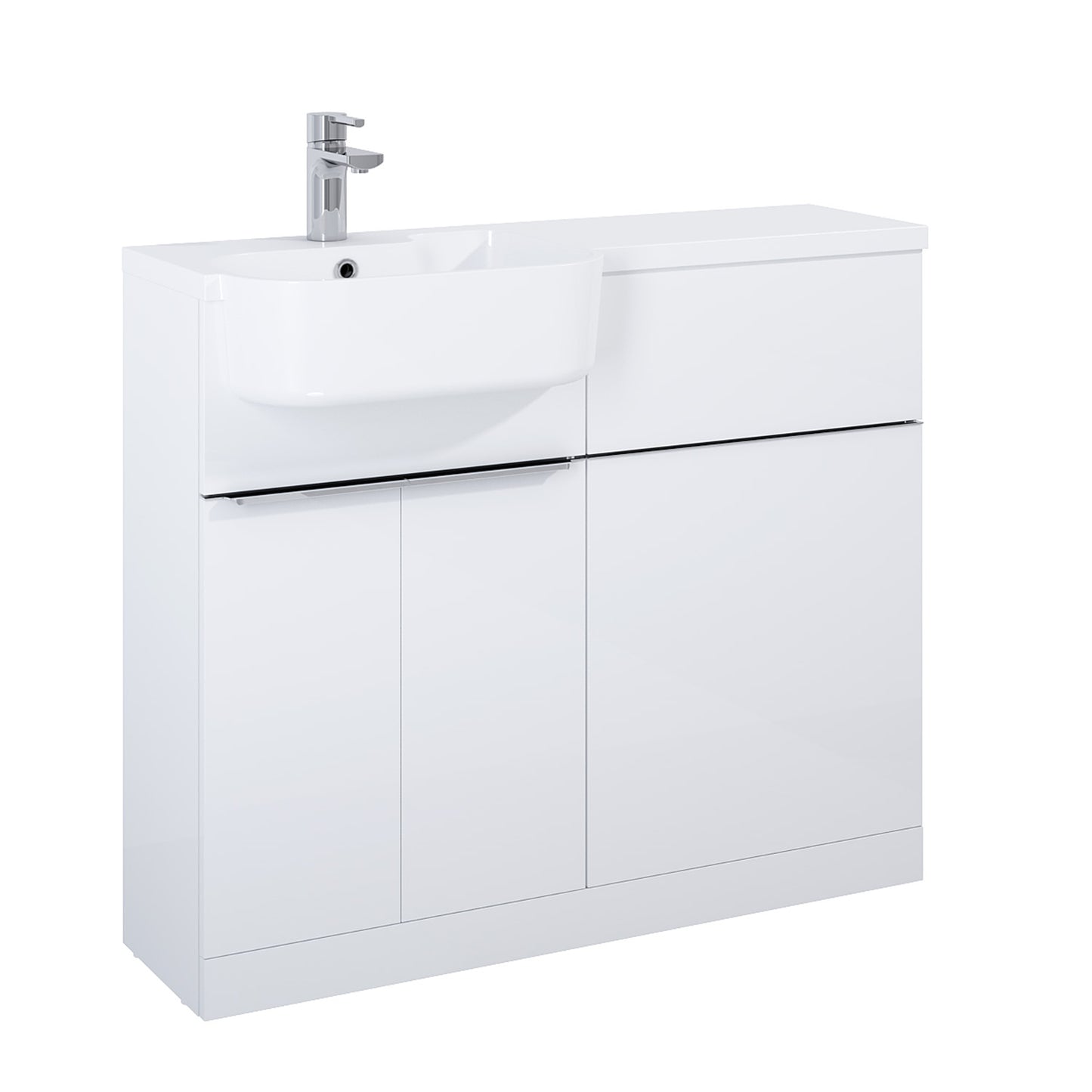 Linea 1000 2 Dr + Wc Unit L/H White