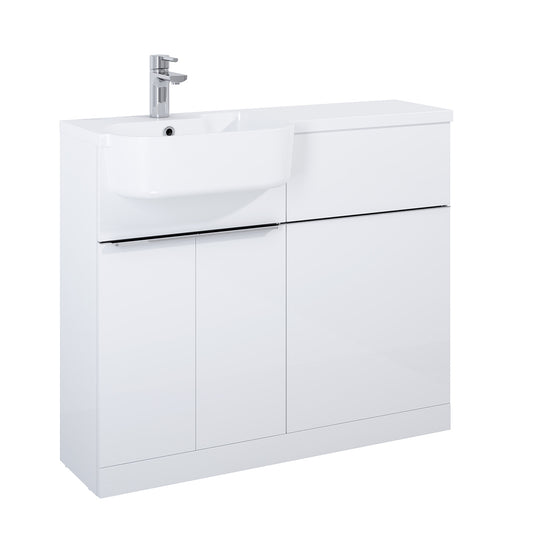 Linea 1000 2 Dr + Wc Unit L/H White