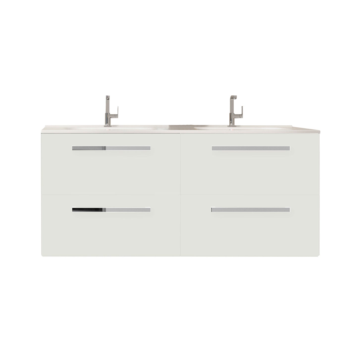 Aquatrend 120 W/H Unit & Basin Gloss White