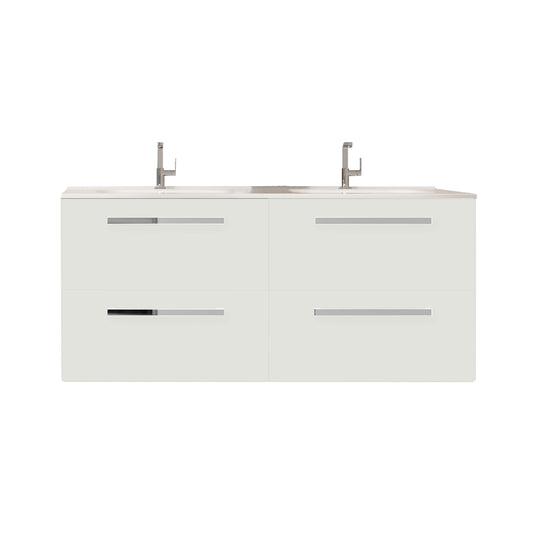 Aquatrend 120 W/H Unit & Basin Gloss White