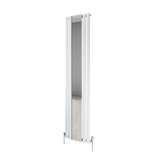 Moda Vertical Steel Rail 380X1800 White Mirror