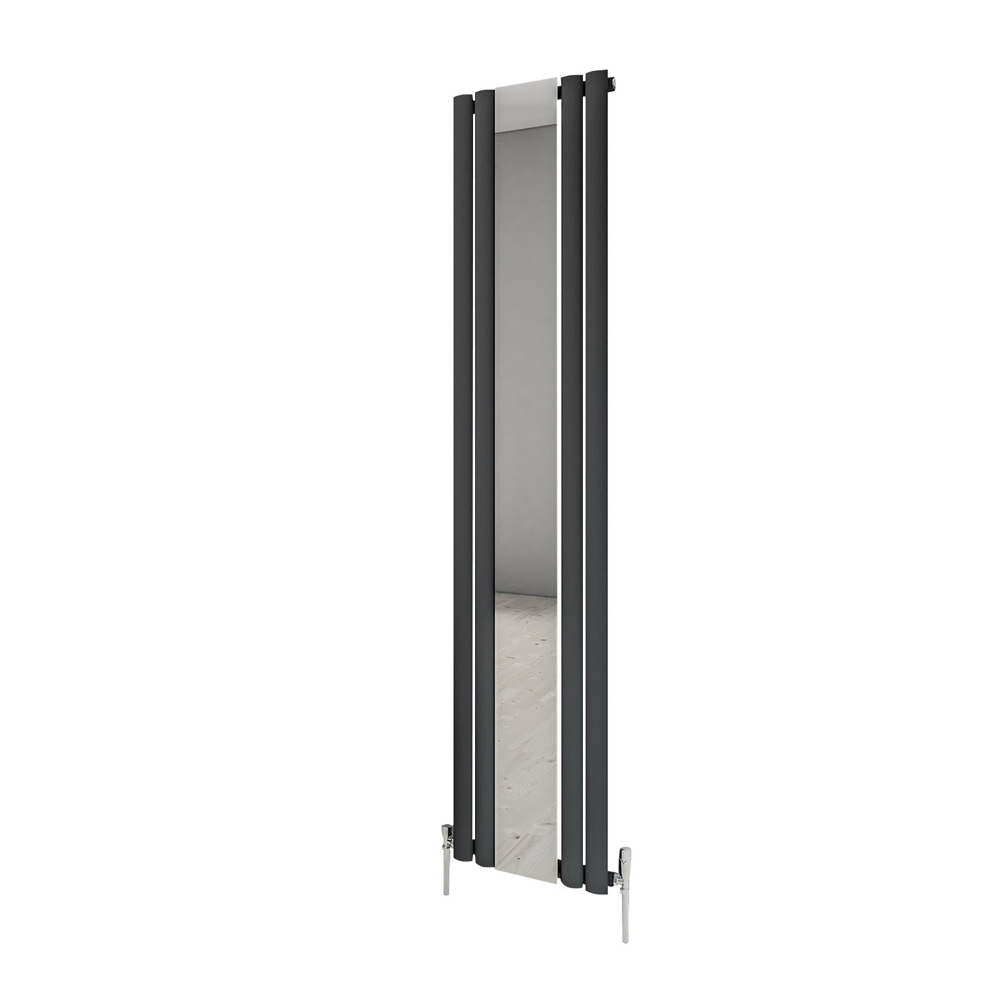 Moda Vertical Steel Rail 380X1800 Graphite Mirror