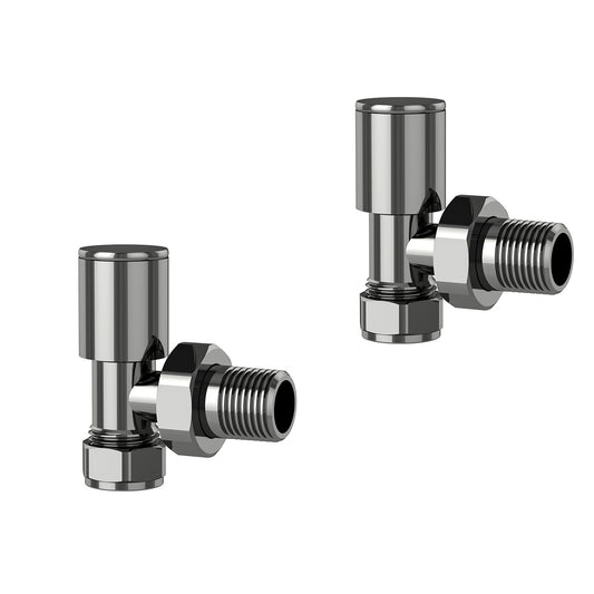 Angled Rad Valves (Pair) Black Nickel