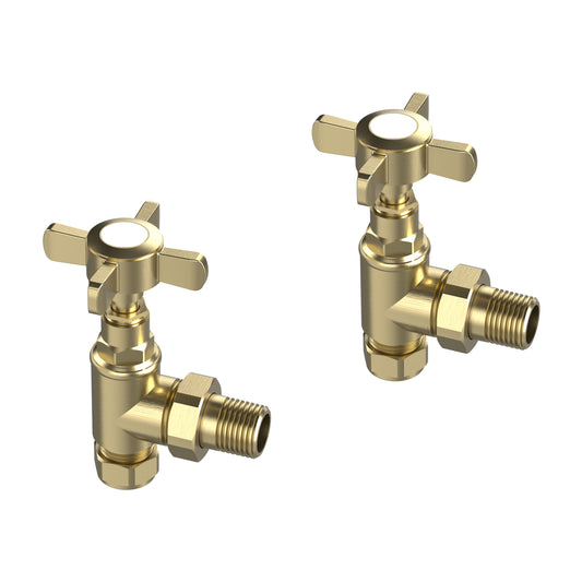Angled Traditional Valves Brush Brass