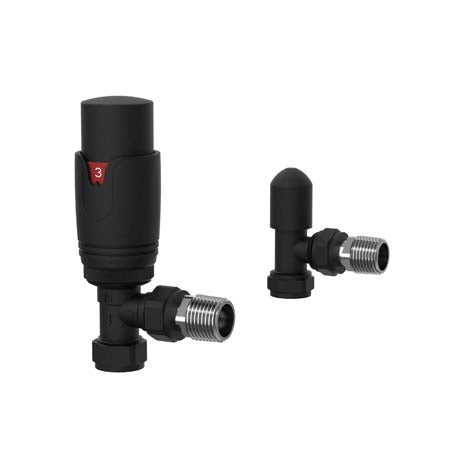 Angled Thermostatic Valve Set Graphite