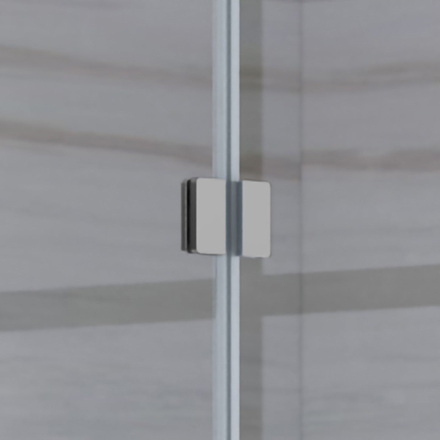 Mineral Walk-In Hinge Pack Brushed Steel