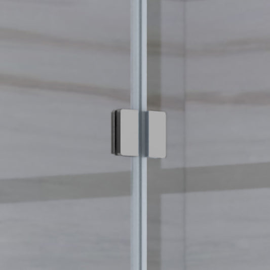 Mineral Walk-In Hinge Pack Brushed Steel
