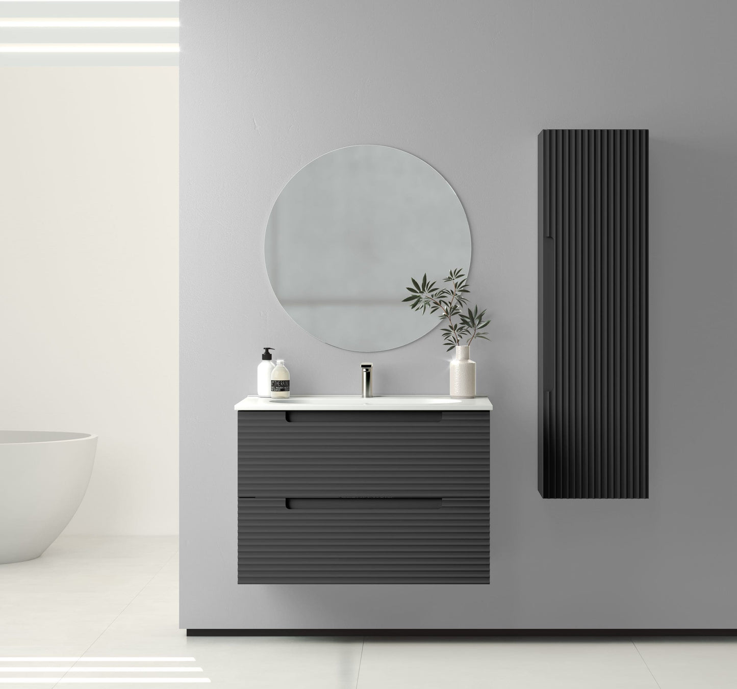Kyoto 800 W/Hung Unit Matt Graphite *76355