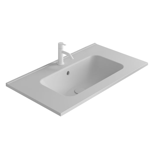 Enzo Square 600 Basin Matt Black