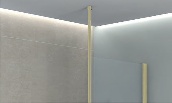 Mineral Walk-In Floor Ceiling Post B/Brass