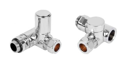 Dual Fuel Corner Valve Chrome