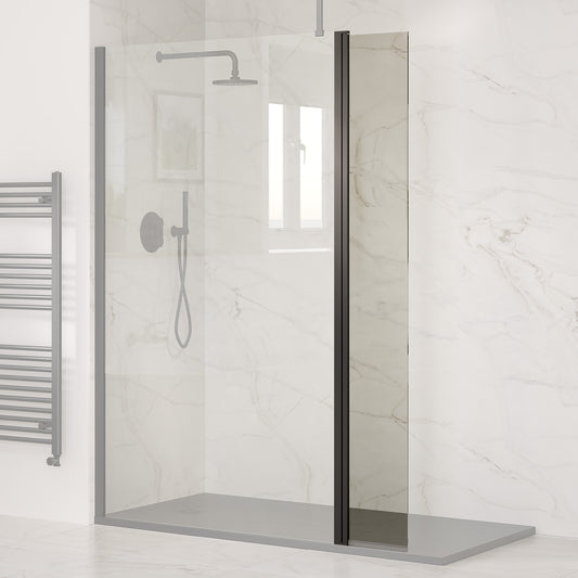 Wetroom 8Mm Flipper Pnl 300 Clear/Black