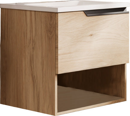 Eleven 600 1Drw Unit & Shelf Oak
