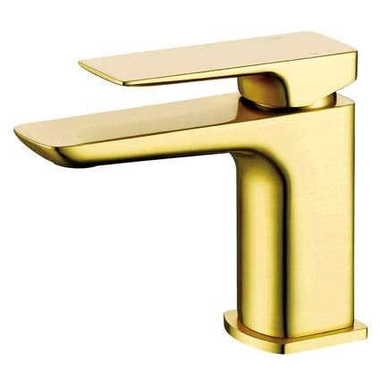 New Sabre Mini Mono Basin Mixer B/Brass