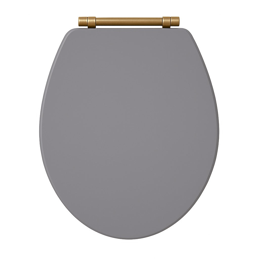 New Holborn Seat Grey-Brass Hinge
